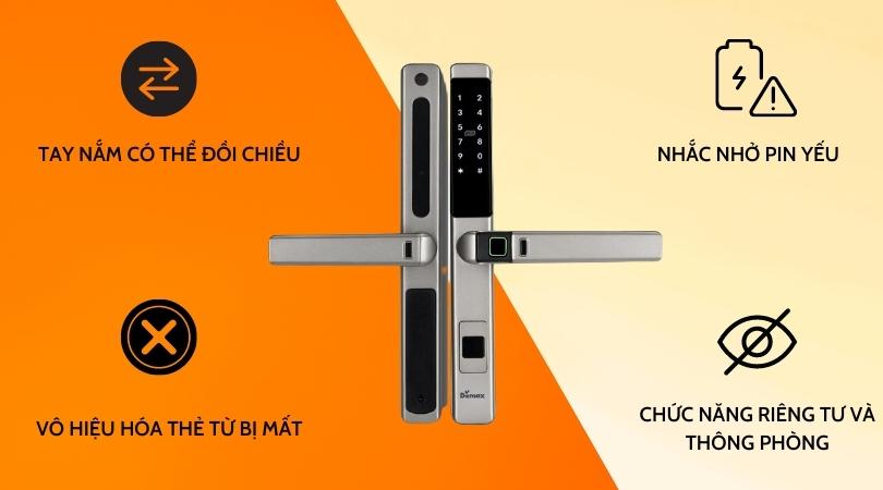 Khóa điện tử Demax SL501 AG nhiều tiện ích bảo mật